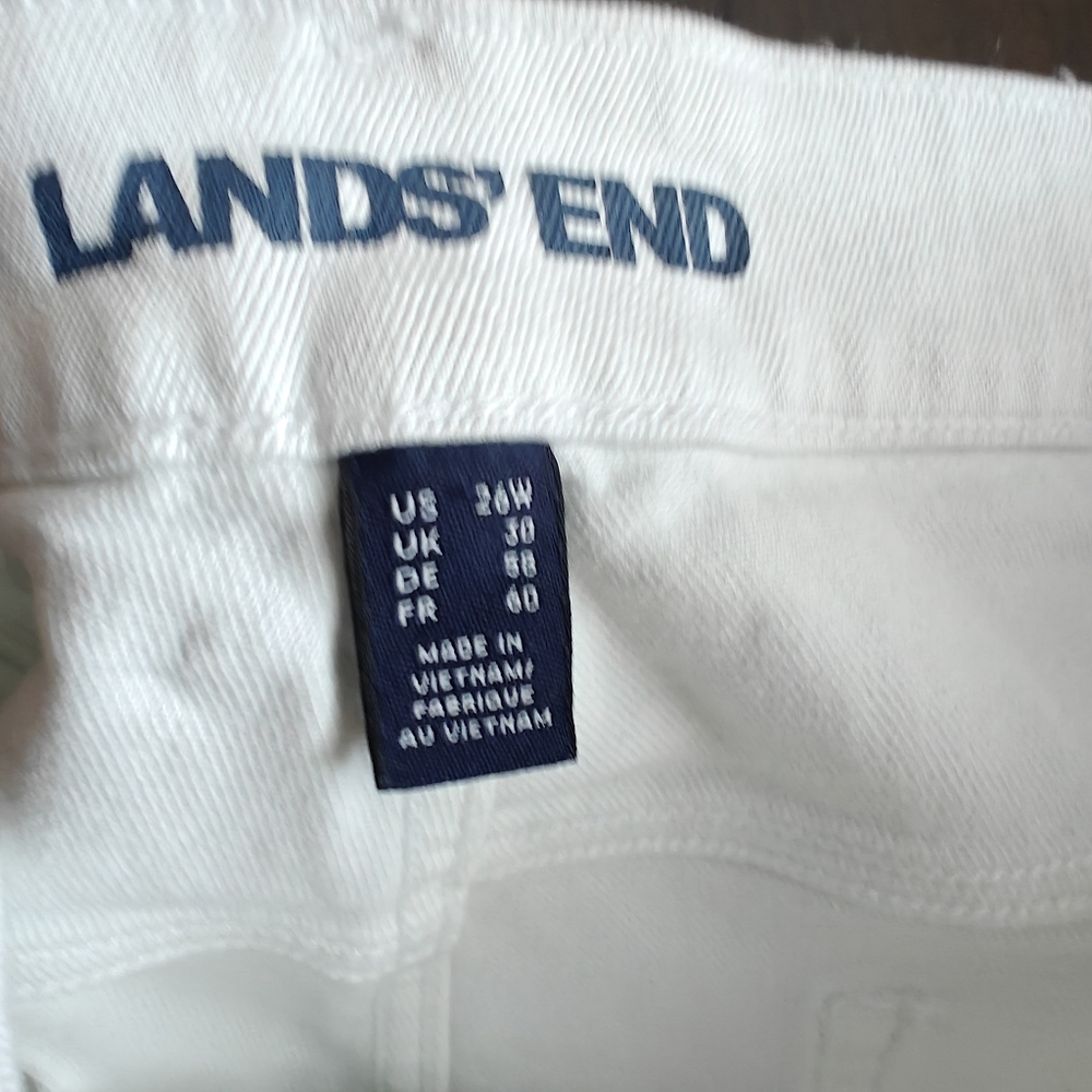 New Lands' End Women White Jeans Size.26W, NWOT - Picture 4 of 10
